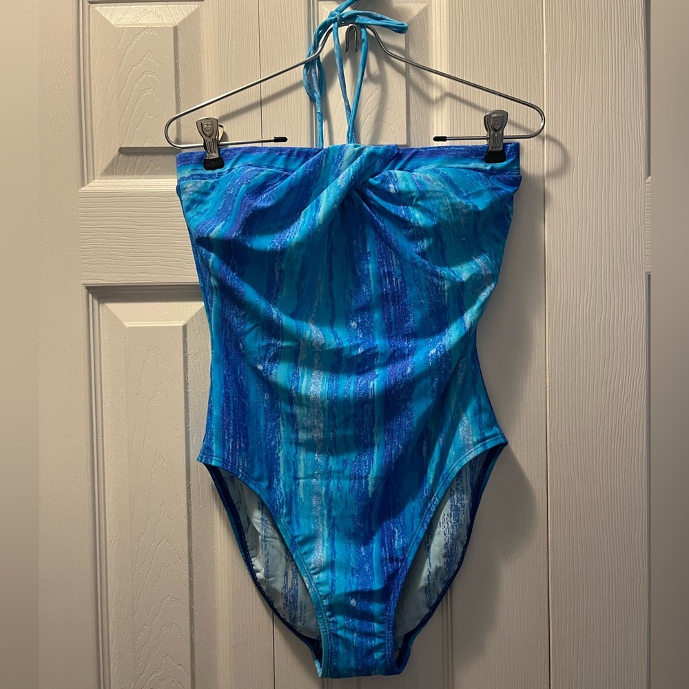 Blue Talbots One Piece Swimsuit